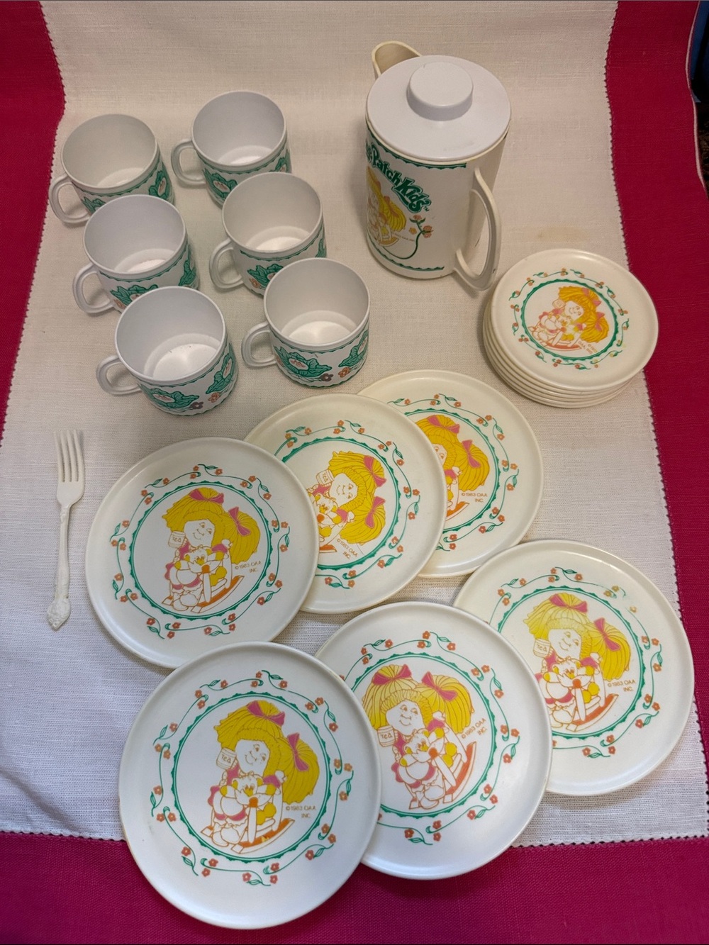 Vintage 1983 Cabbage Patch Kids Tea Set - Picture 9 of 10